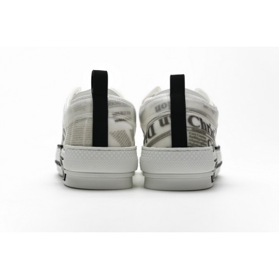 Dior Newspaper Low 3SN249YUO_H069 White Dior Newspaper Low 3SN249YUO_H069 White