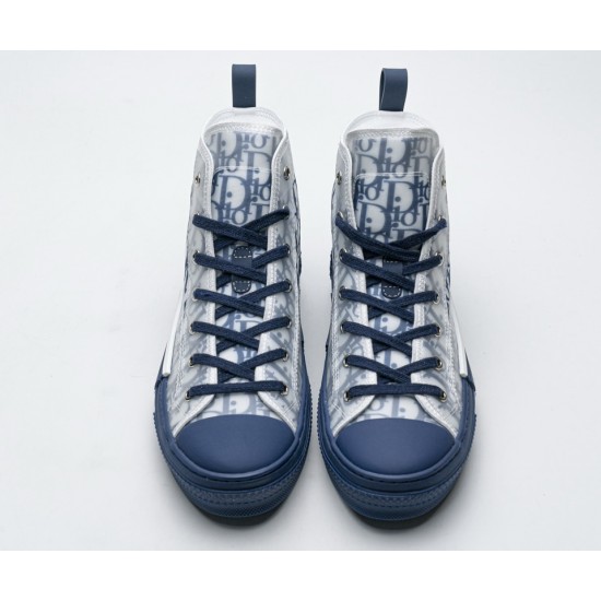 Dior B23 HT Oblique Transparency HIGH T00962H565 White Blue Dior B23 HT Oblique Transparency HIGH T00962H565 White Blue