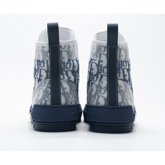 Dior B23 HT Oblique Transparency HIGH T00962H565 White Blue Dior B23 HT Oblique Transparency HIGH T00962H565 White Blue