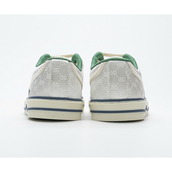 Gucci white silk sneakers 553385 DOPEO 1977