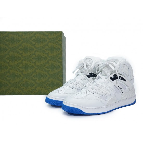 GUCCI Basketball shoes White Blue