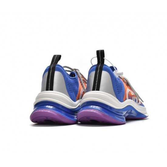Gucci Run Sneakers White Blue Orange 680893-UFE10-8880 Gucci Run Sneakers White Blue Orange 680893-UFE10-8880