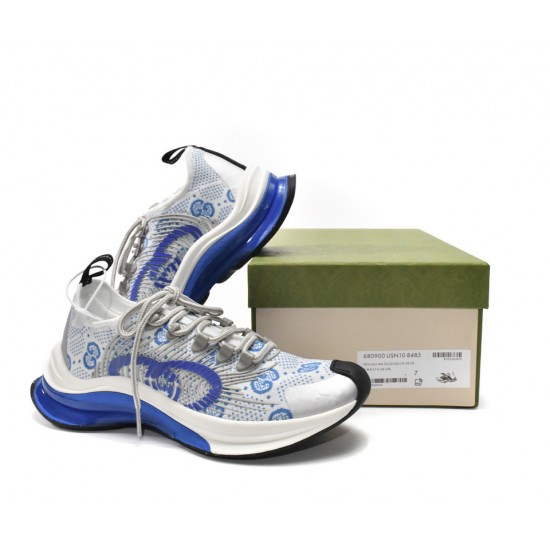 Gucci Run Sneakers White Blue 680900-USN10-8485 Gucci Run Sneakers White Blue 680900-USN10-8485