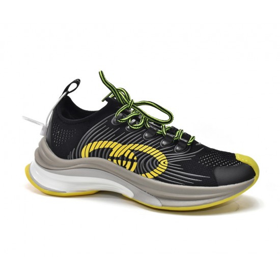 Gucci Run Sneakers Black Yellow 680939-USM10-8480 Gucci Run Sneakers Black Yellow 680939-USM10-8480