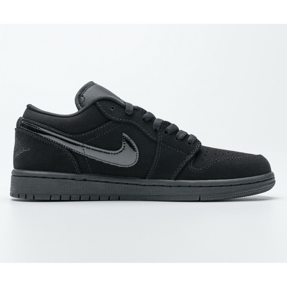 New Drop Air Jordan 1 Low Pure Black 553558-056 Sneakers â New Drop Jordans