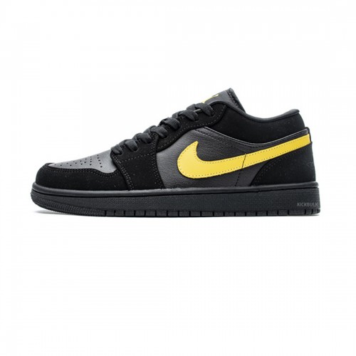 Nike air jordan 1 retro mid black yellow swoosh 2025