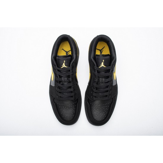 Nike Air Jordan 1 Low Black Gold 553558-071 Nike Air Jordan 1 Low Black Gold 553558-071