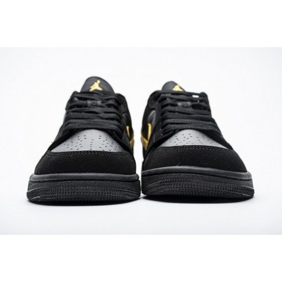 Nike Air Jordan 1 Low Black Gold 553558-071 Nike Air Jordan 1 Low Black Gold 553558-071