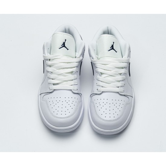 Nike Air Jordan 1 Low White Obsidian 553558-114 Nike Air Jordan 1 Low White Obsidian 553558-114