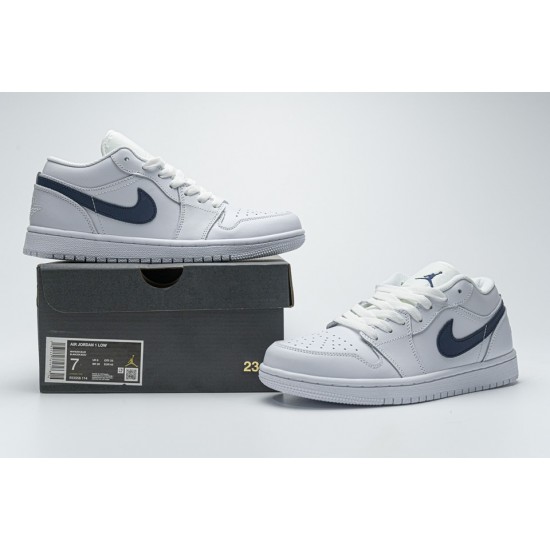 Nike Air Jordan 1 Low White Obsidian 553558-114 Nike Air Jordan 1 Low White Obsidian 553558-114