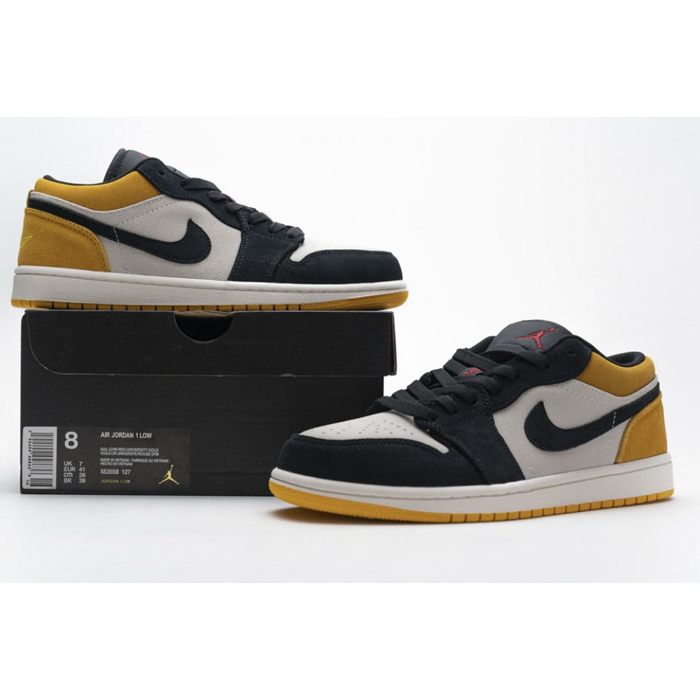 jordan 1 low university gold white