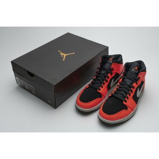 Jordan 1 Mid Black + Red = Bred (TD)