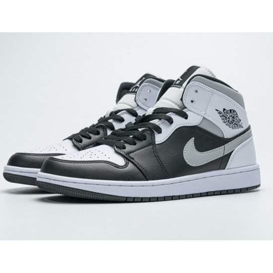 Air Jordan 1 Mid 'WHITE SHADOW' Black 554724-073 Air Jordan 1 Mid 'WHITE SHADOW' Black 554724-073