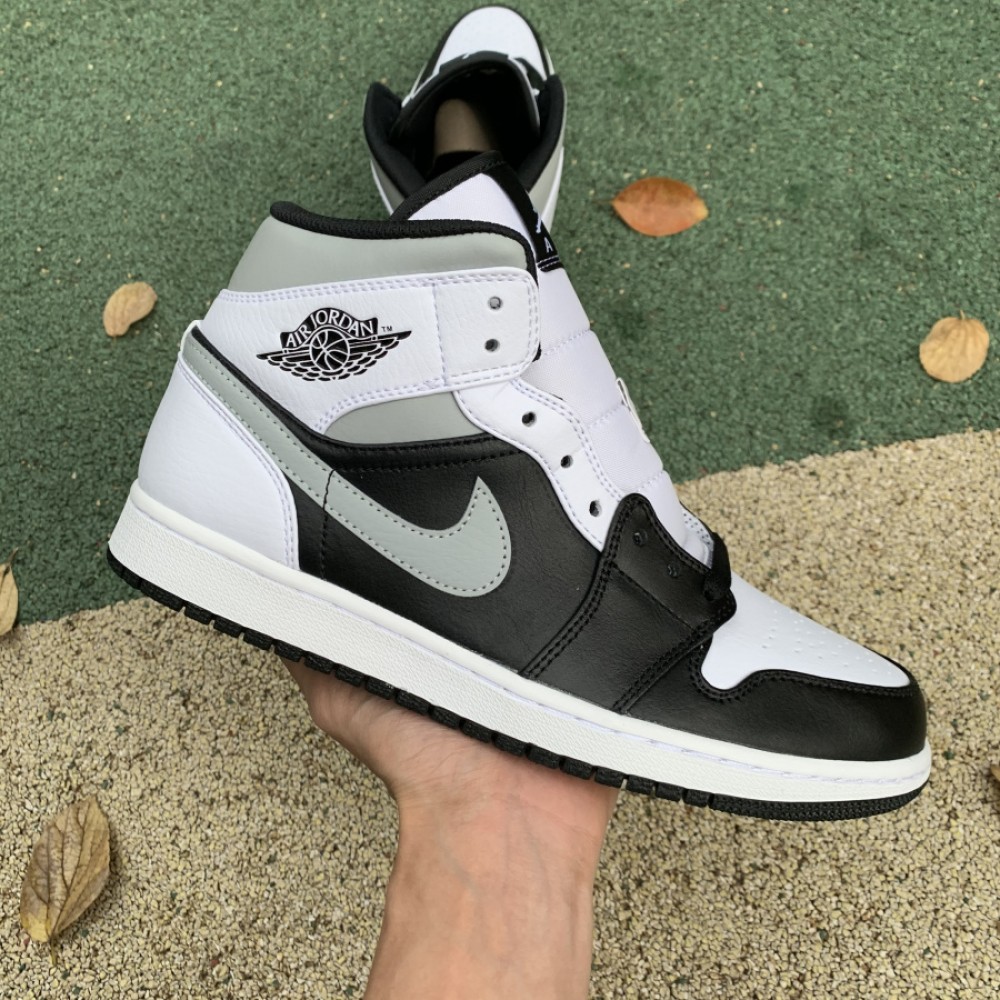 Nike Air Jordan 1 Mid 'WHITE SHADOW' Black 554724-073