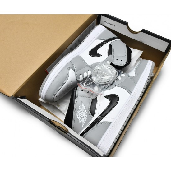 AIR JORDAN 1 MID 'LIGHT SMOKE GREY' 2021 554724-078 AIR JORDAN 1 MID 'LIGHT SMOKE GREY' 2021 554724-078