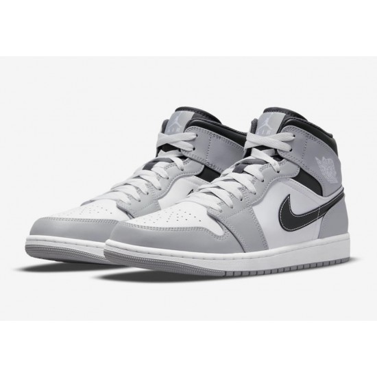 AIR JORDAN 1 MID 'LIGHT SMOKE GREY' 2021 554724-078 AIR JORDAN 1 MID 'LIGHT SMOKE GREY' 2021 554724-078