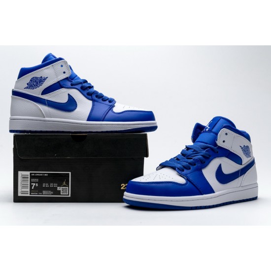 Air Jordan 1 Mid Hyper Royal 554724-114 Air Jordan 1 Mid Hyper Royal 554724-114