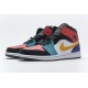 Nike AIR JORDAN 1 MID MULTI-COLOR BRED ORANGE MENS GS SHOES 554724-125 Nike AIR JORDAN 1 MID MULTI-COLOR BRED ORANGE MENS GS SHOES 554724-125