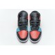 Nike AIR JORDAN 1 MID MULTI-COLOR BRED ORANGE MENS GS SHOES 554724-125