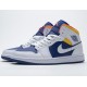 Nike Air Jordan 1 Mid Royal Blue Laser Orange 554724-131