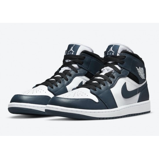 AIR JORDAN 1 MID 'ARMORY NAVY' 554724-411 AIR JORDAN 1 MID 'ARMORY NAVY' 554724-411