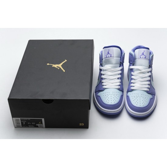 Nike Air Jordan 1 Mid Purple Aqua Blue 554725-500