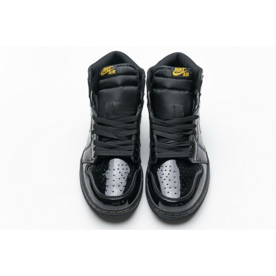 AIR JORDAN 1 HIGH OG 'BLACK GOLD' PATENT LEATHER 555088-032