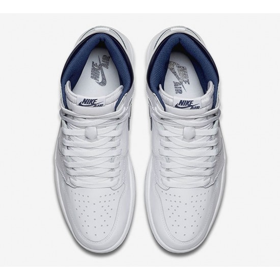 AIR JORDAN 1 RETRO HIGH OG 'METALLIC NAVY' 555088-106 AIR JORDAN 1 RETRO HIGH OG 'METALLIC NAVY' 555088-106