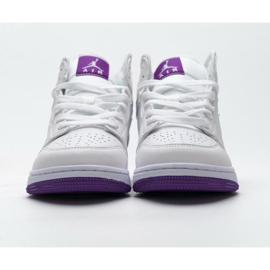 Nike Air Jordan 1 Mid SE White Fuchsia Blast 555112-100 Nike Air Jordan 1 Mid SE White Fuchsia Blast 555112-100