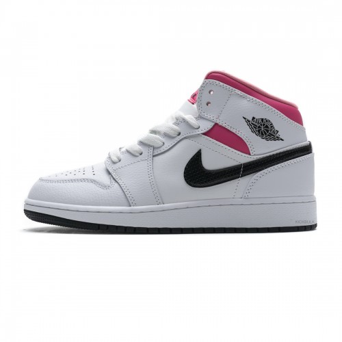 Nike Air Jordan 1 Mid White Black Hyper Pink 555112-106