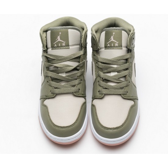 Air Jordan 1 Mid GS Trooper Bleached Coral 555112-225 Air Jordan 1 Mid GS Trooper Bleached Coral 555112-225