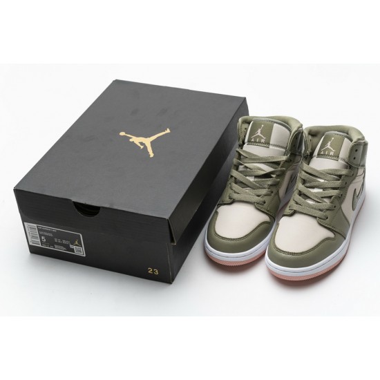 Air Jordan 1 Mid GS Trooper Bleached Coral 555112-225 Air Jordan 1 Mid GS Trooper Bleached Coral 555112-225