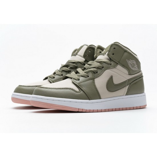 Air Jordan 1 Mid GS Trooper Bleached Coral 555112-225 Air Jordan 1 Mid GS Trooper Bleached Coral 555112-225