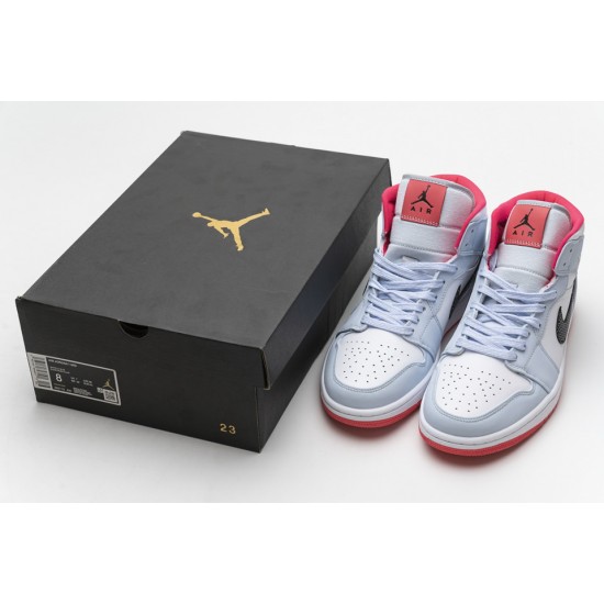 Air Jordan 1 Mid Half Blue Polka Dot 555112-400 Air Jordan 1 Mid Half Blue Polka Dot 555112-400