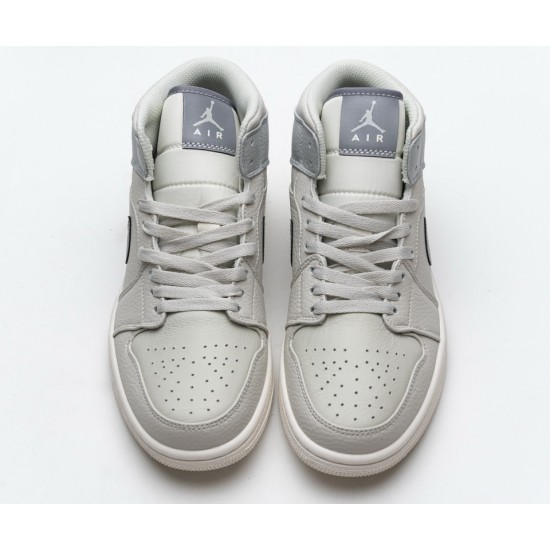 Air Jordan 1 Mid Light Bone Grey Fog 852542-003