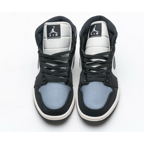 Nike Air Jordan 1 Mid SE 'Satin Grey' 852542-011 Nike Air Jordan 1 Mid SE 'Satin Grey' 852542-011