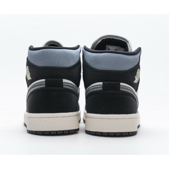 Nike Air Jordan 1 Mid SE 'Satin Grey' 852542-011 Nike Air Jordan 1 Mid SE 'Satin Grey' 852542-011