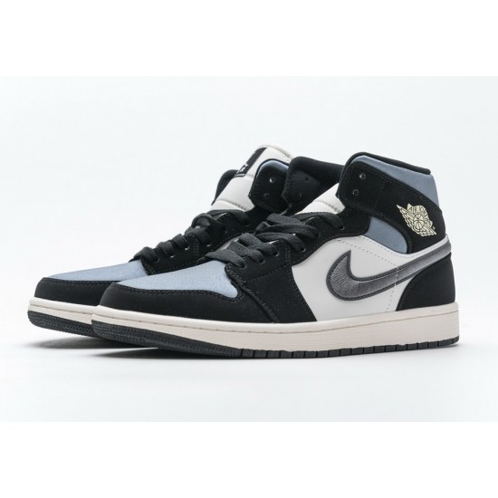 Nike Air Jordan 1 Mid SE 'Satin Grey' 852542-011 Nike Air Jordan 1 Mid SE 'Satin Grey' 852542-011