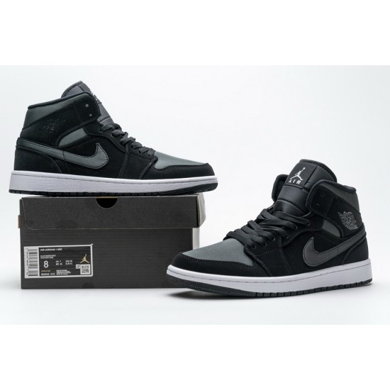 Air Jordan 1 Mid GS White Black Grey 852542-012 Air Jordan 1 Mid GS White Black Grey 852542-012