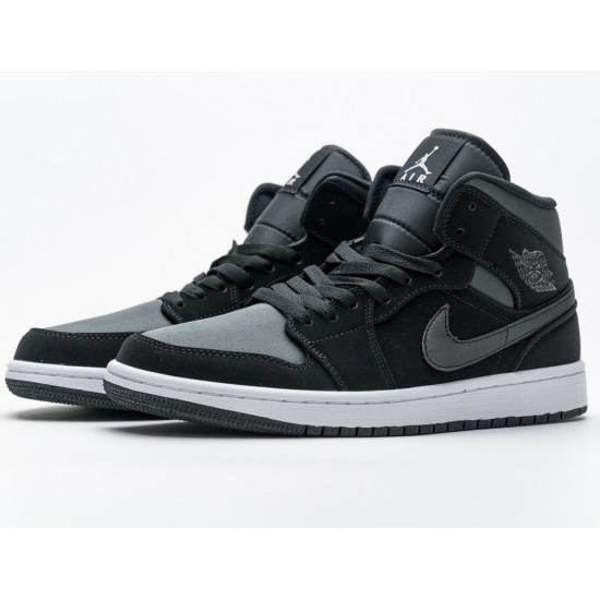 Air Jordan 1 Mid GS White Black Grey 852542-012 Air Jordan 1 Mid GS White Black Grey 852542-012
