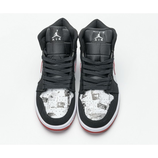 Nike Air Jordan 1 Mid SE 'Newspaper Air Times' 852542-061