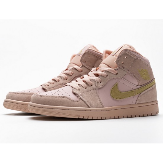 Nike Air Jordan 1 Mid SE GS Coral Stardust 852542-600 Nike Air Jordan 1 Mid SE GS Coral Stardust 852542-600