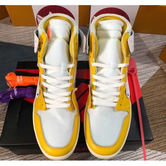 OFF-WHITE X AIR JORDAN 1 RETRO HIGH OG 'CANARY YELLOW' AQ0818-149 OFF-WHITE X AIR JORDAN 1 RETRO HIGH OG 'CANARY YELLOW' AQ0818-149