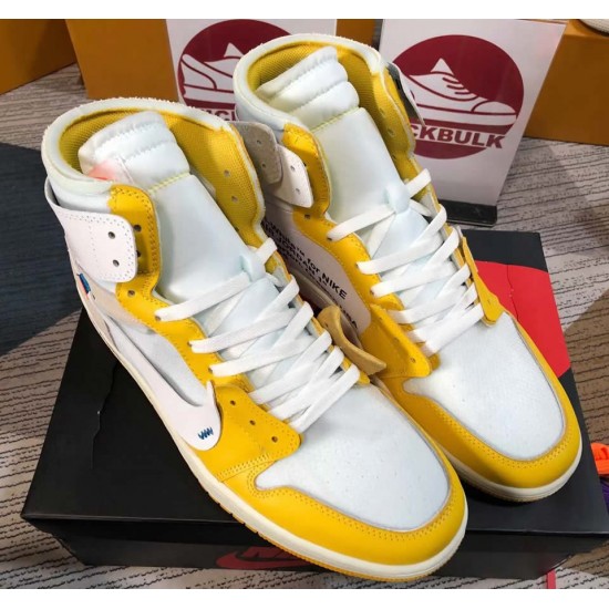 OFF-WHITE X AIR JORDAN 1 RETRO HIGH OG 'CANARY YELLOW' AQ0818-149 OFF-WHITE X AIR JORDAN 1 RETRO HIGH OG 'CANARY YELLOW' AQ0818-149