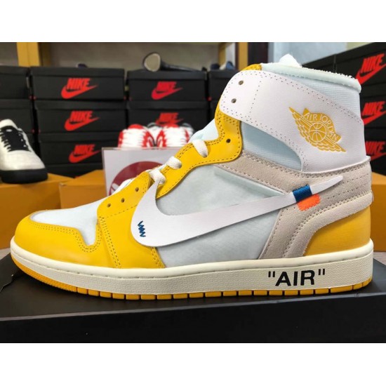 OFF-WHITE X AIR JORDAN 1 RETRO HIGH OG 'CANARY YELLOW' AQ0818-149 OFF-WHITE X AIR JORDAN 1 RETRO HIGH OG 'CANARY YELLOW' AQ0818-149