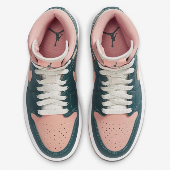 AIR JORDAN 1 MID 'DARK TEAL GREEN' WMNS 2022 BQ6472-308 AIR JORDAN 1 MID 'DARK TEAL GREEN' WMNS 2022 BQ6472-308