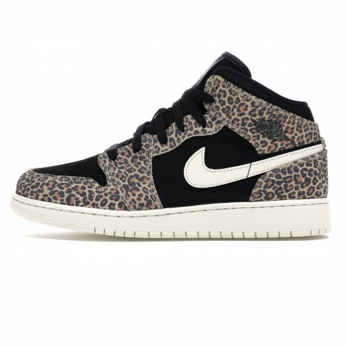 Nike AIR JORDAN 1 MID SE GS 'LEOPARD' BQ6931-021