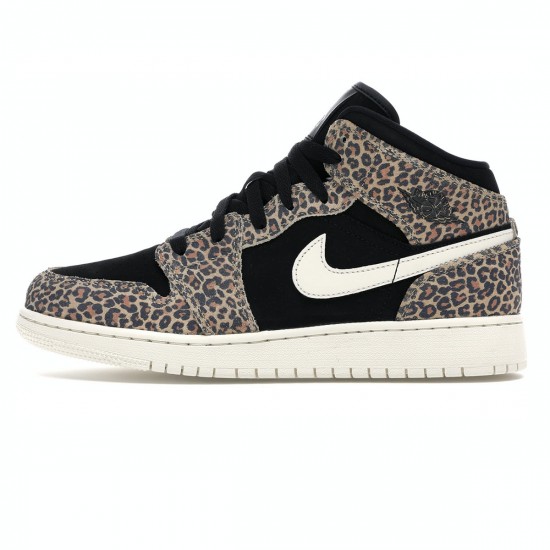 Nike AIR JORDAN 1 MID SE GS 'LEOPARD' BQ6931-021 Nike AIR JORDAN 1 MID SE GS 'LEOPARD' BQ6931-021
