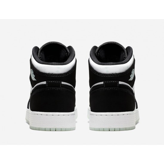 AIR JORDAN 1 MID SE GS 'GLOW IN THE DARK PANDA' BQ6931-103