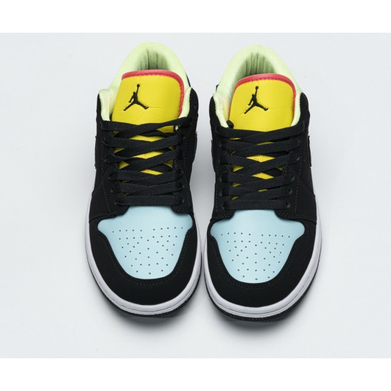 Nike Air Jordan 1 Low Black Yellow Blue CK3022-013 Nike Air Jordan 1 Low Black Yellow Blue CK3022-013